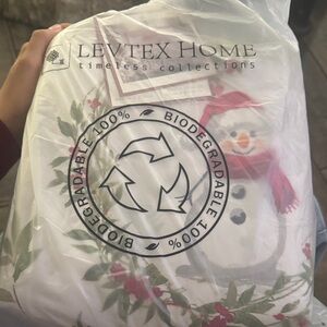 Levtex Home Snowman Comforter - White and Pink